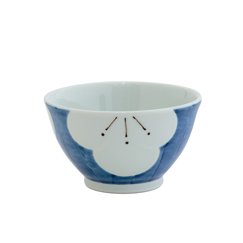 波佐見焼 マルチ碗 いろどり梅 BL